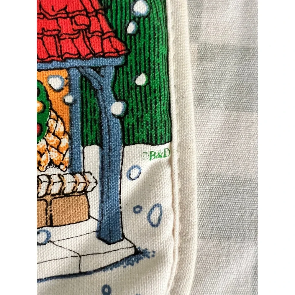 Vintage Gourmet Gallery Christmas Bakery Pot Holder B&D Winter Holiday Decor